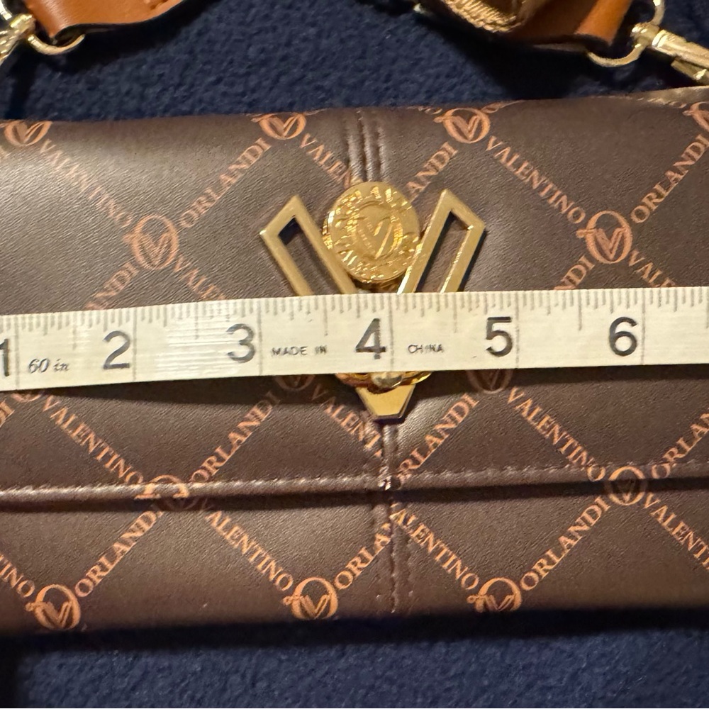 Valentino Orlandi Gold and Brown Crossbody - Picture 6 of 8